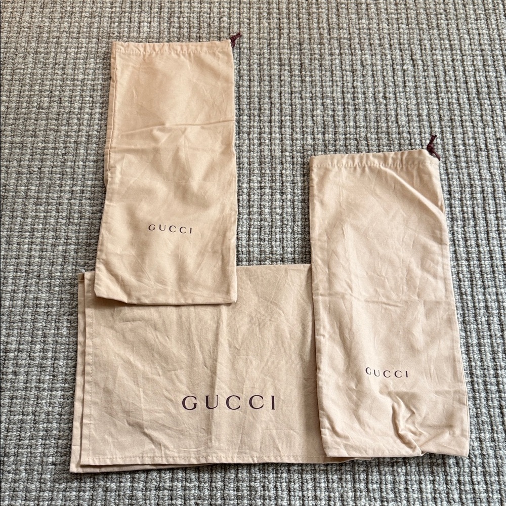 Gucci Beige Dust Bags Set